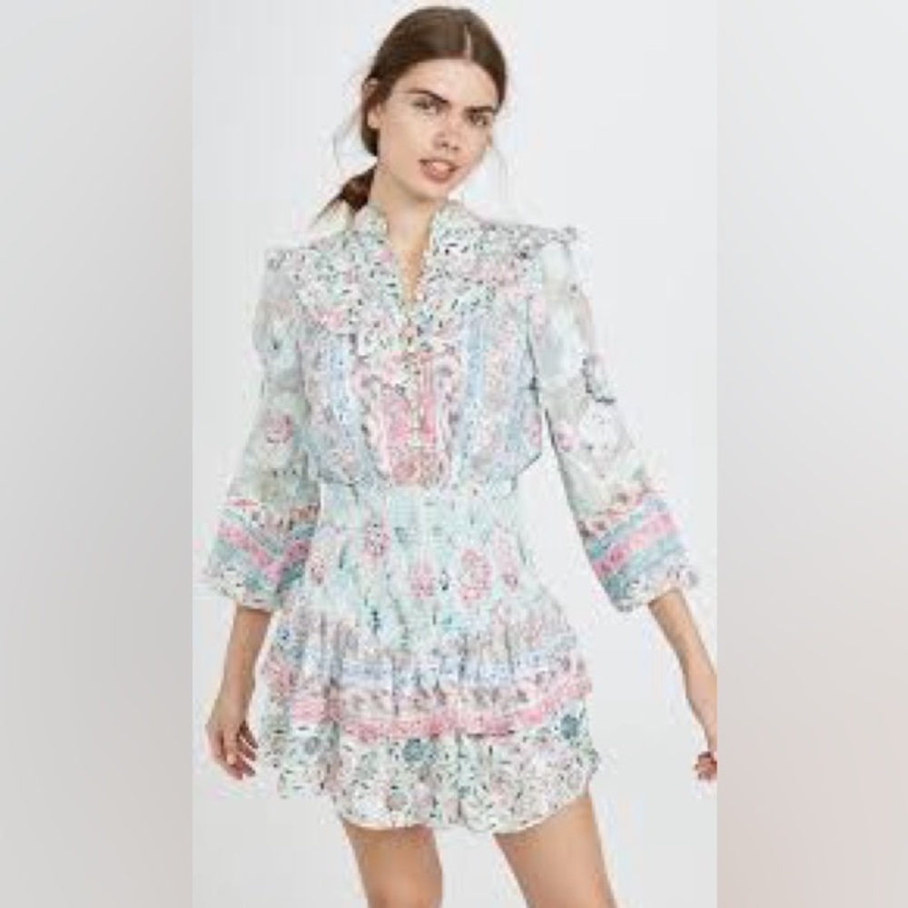 Hana Ruffled Floral Burnout Dress Size S